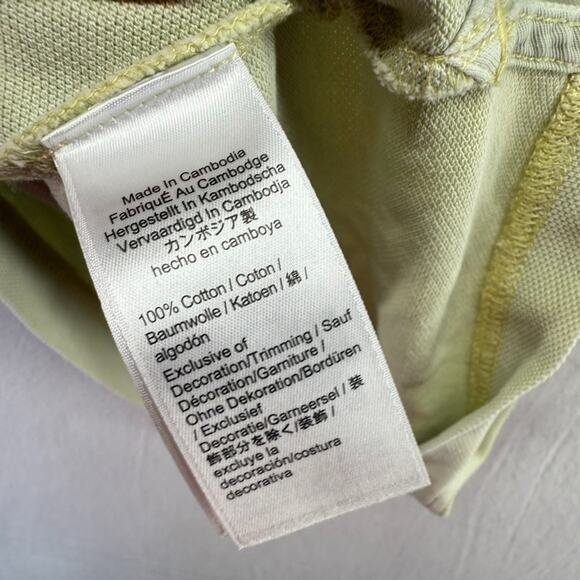 J Crew Polo Shirt men's Small Green Washed Pique Knit Preppy Oarsman Solid NEW - Picture 9 of 10